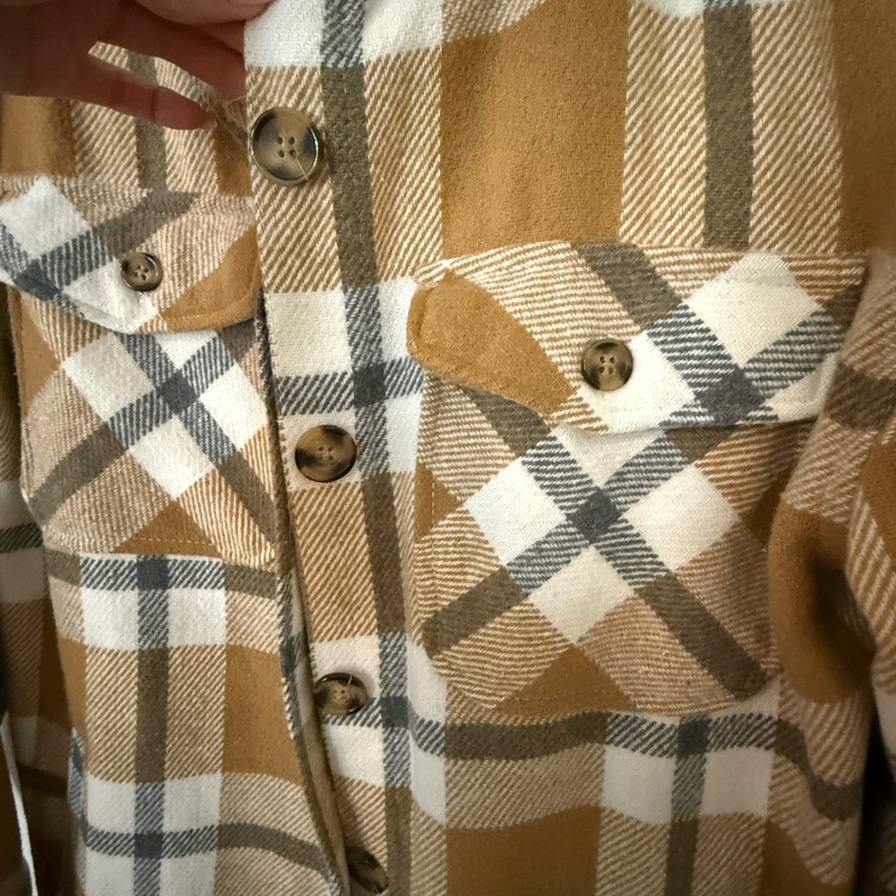 Plaid Button-Up Jacket - Picture 4 of 4